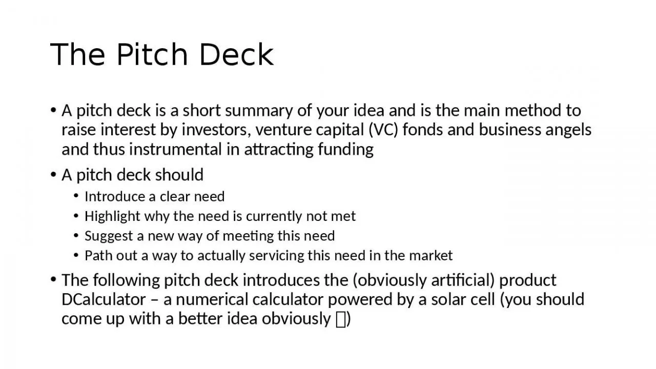 PPT-The Pitch Deck