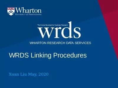 WRDS Linking Procedures