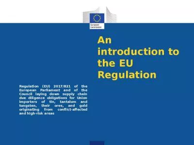 An introduction to the EU Regulation