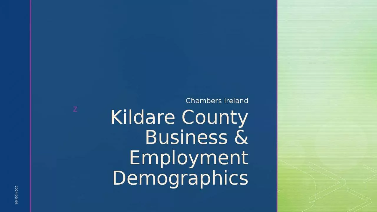 PPT-Kildare County Business & Employment Demographics