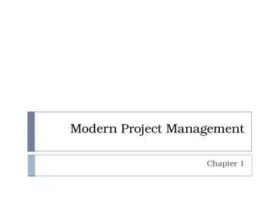 Modern Project Management