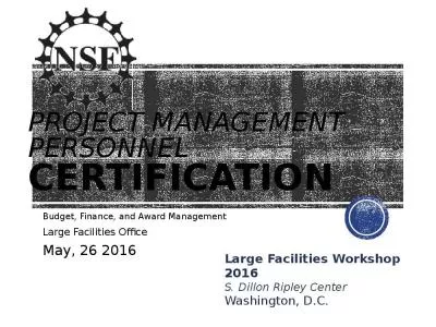 Project Management Personnel Certification