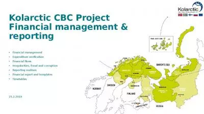 Kolarctic CBC Project Financial management & reporting