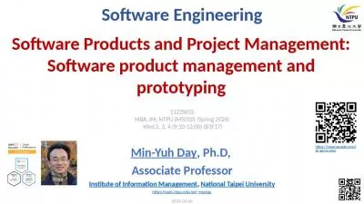 Software Products and Project Management: Software product management and prototyping