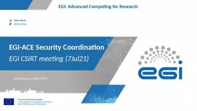 EGI-ACE Security Coordination