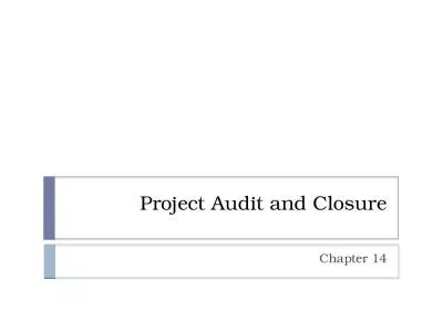 Project Audit and Closure