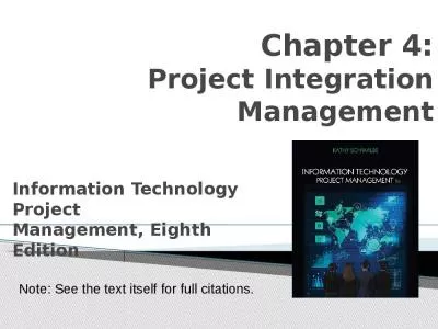 Chapter 4: Project Integration Management