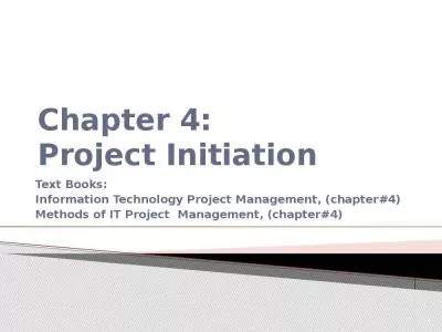 Chapter 4: Project Initiation