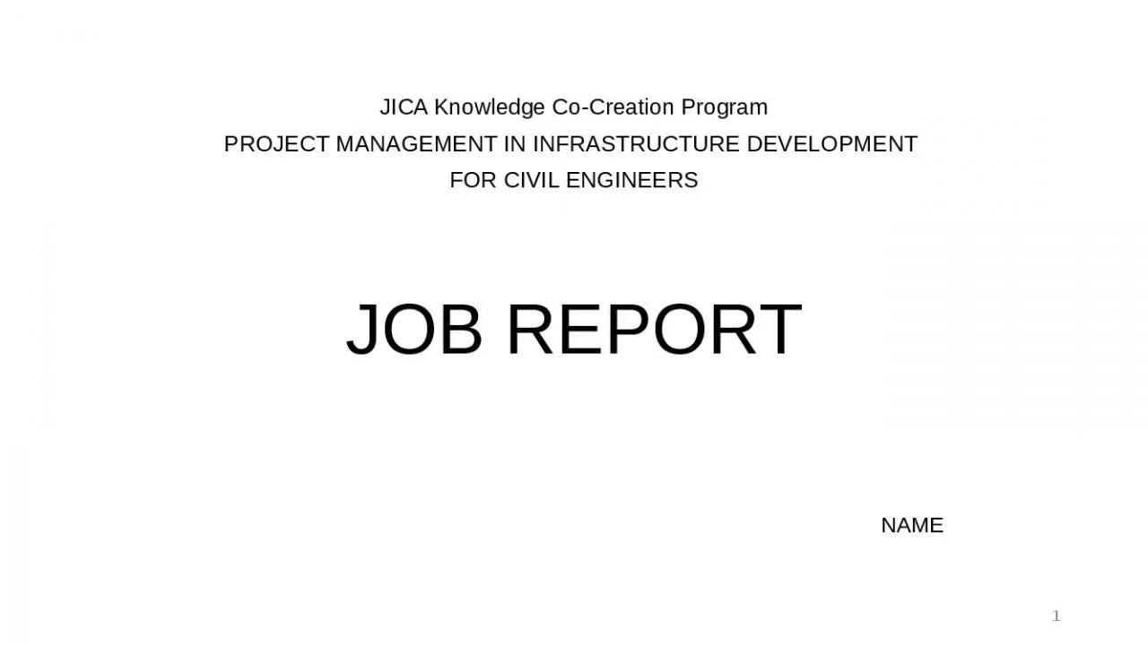 PPT-JOB REPORT