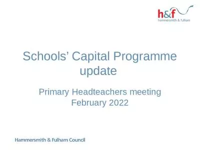 Schools  Capital Programme update