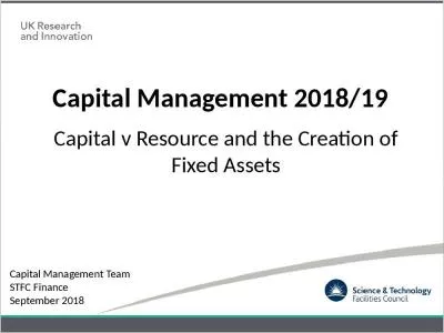 Capital Management 2018/19