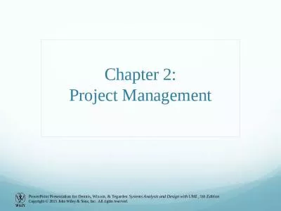 Chapter 2: Project Management