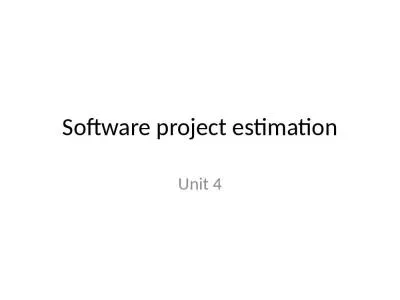 Software project estimation