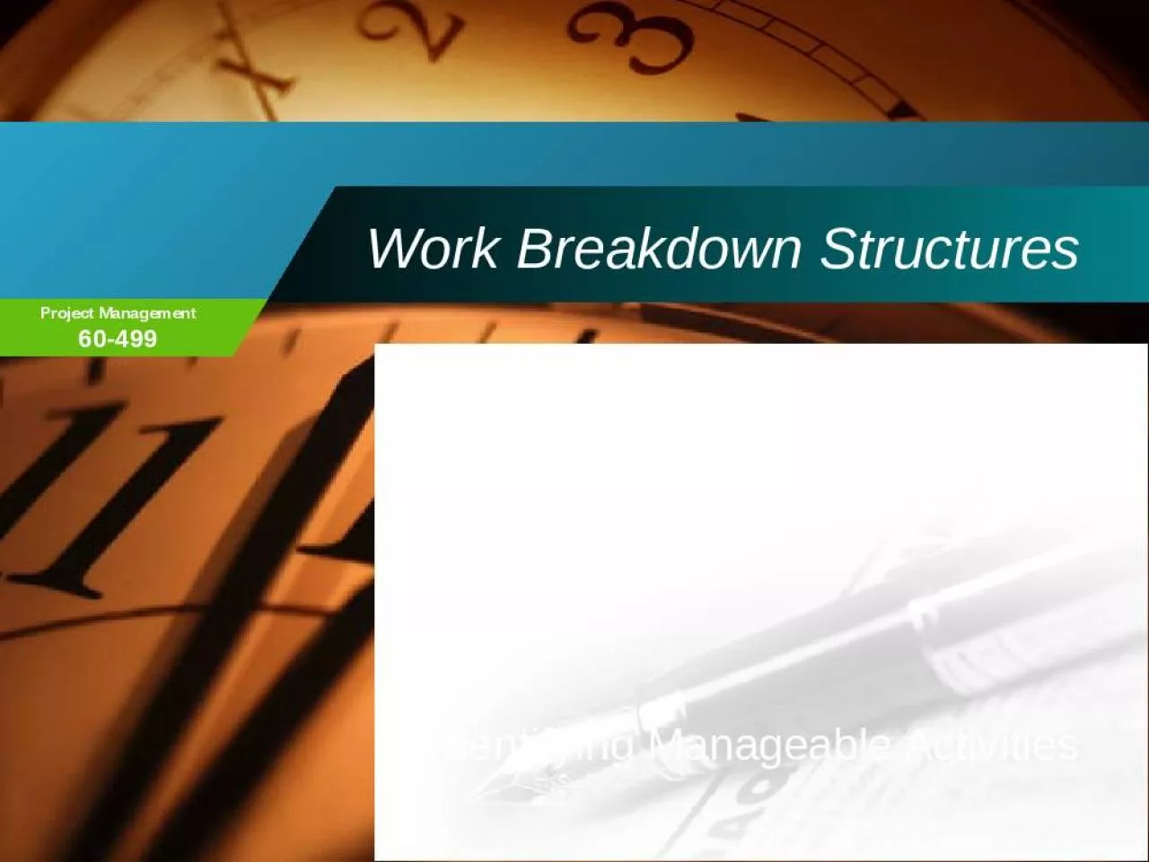 PPT-Work Breakdown Structures