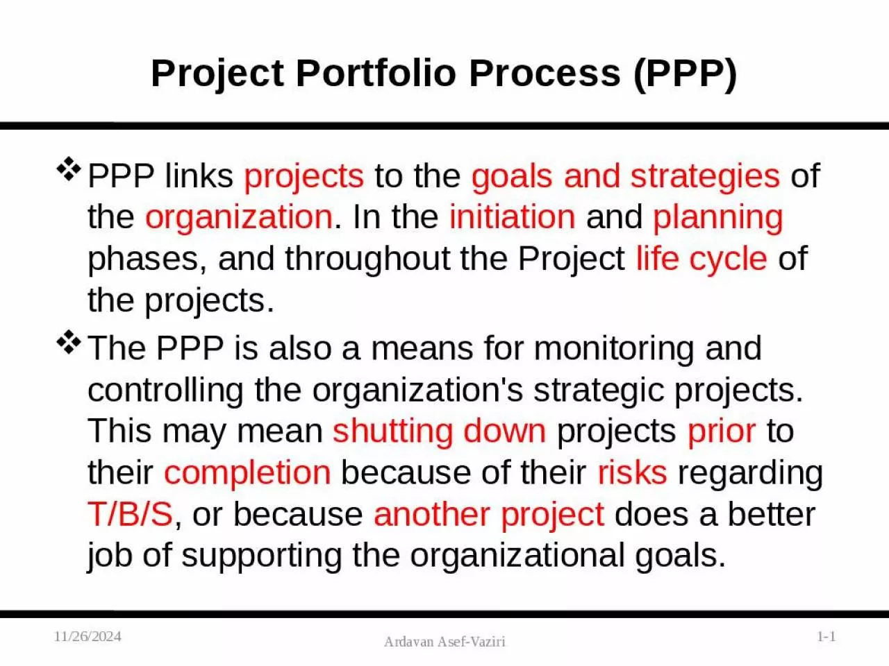 PPT-Project Portfolio Process (PPP)