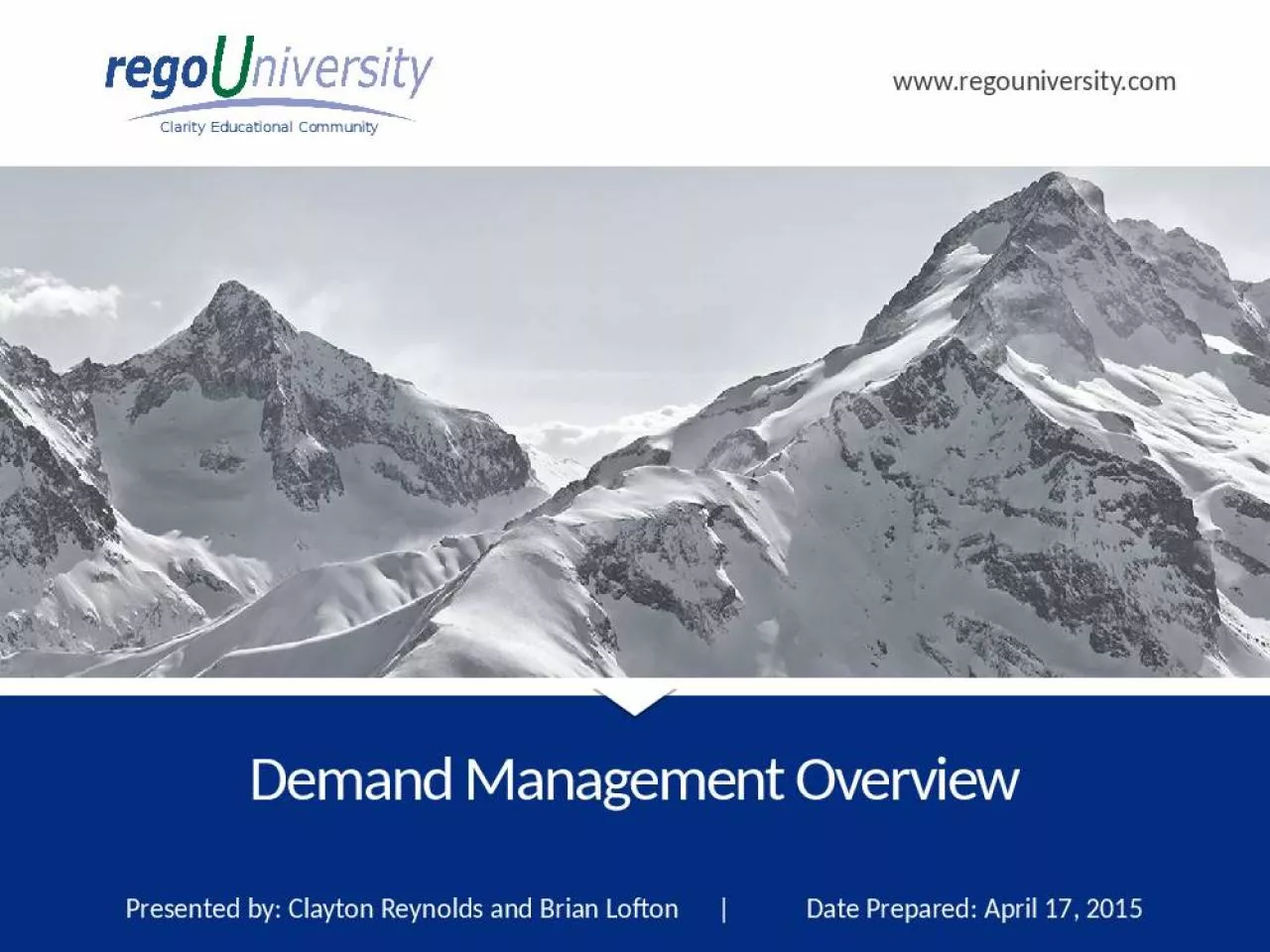 PPT-Demand Management Overview