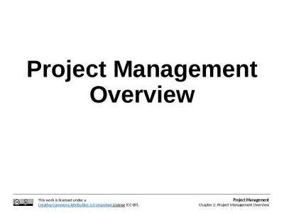 Project Management Overview