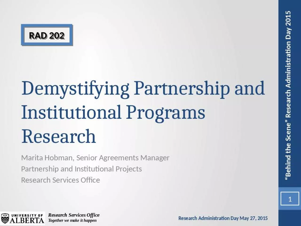 PPT-Demystifying Partnership and Institutional Programs Research