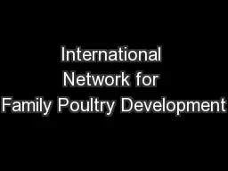 International Network for Family Poultry Development