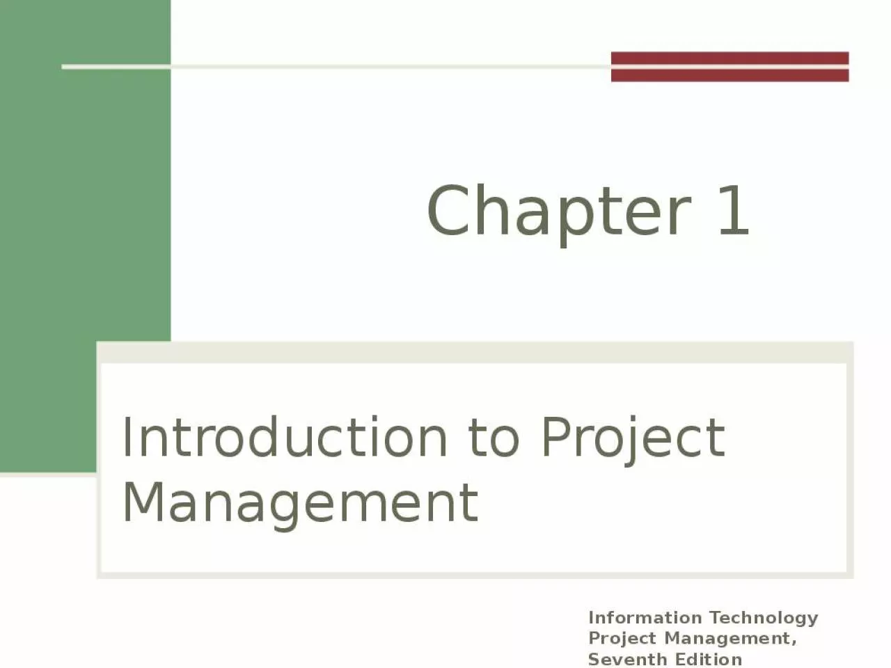 PPT-Introduction to Project Management