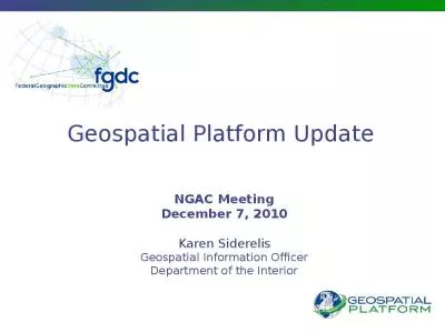 Geospatial Platform Update