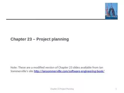 Chapter 23   Project planning