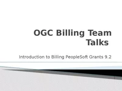 OGC Billing Team Talks