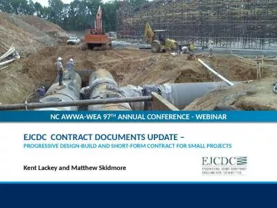 EJCDC  Contract Documents Update