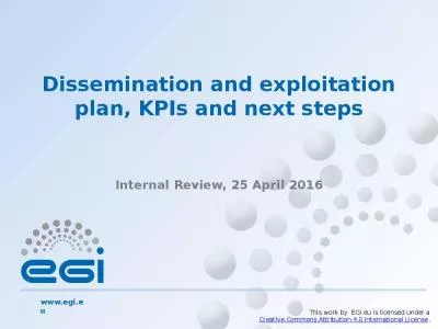 Dissemination and exploitation plan, KPIs and next steps