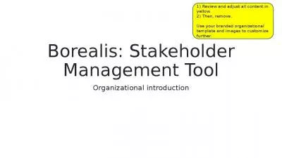 Borealis: Stakeholder Management Tool