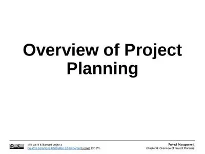 Overview of Project Planning