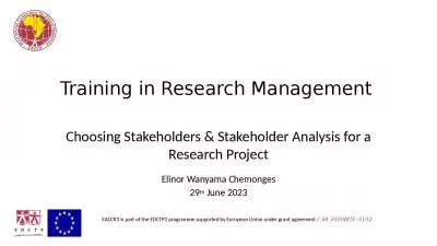 Training in Research Management