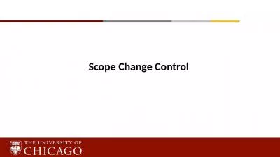 Scope Change Control