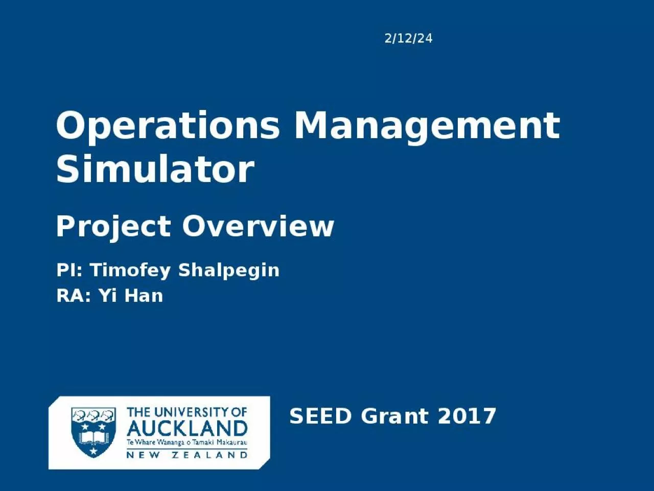 PPT-Operations Management Simulator