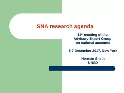 SNA research agenda