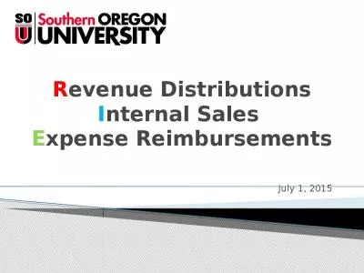 Revenue Distributions Internal Sales  Expense Reimbursements