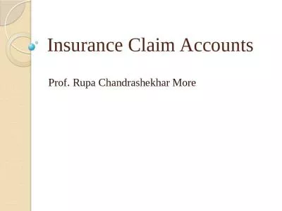 Insurance Claim Accounts