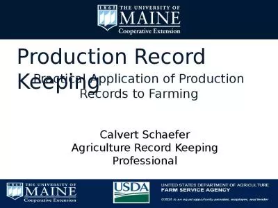 Production Record Keeping