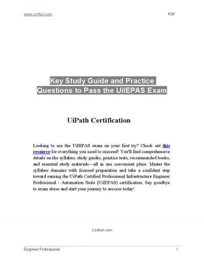 UiPath UiIEPAS Exam: Study Guide