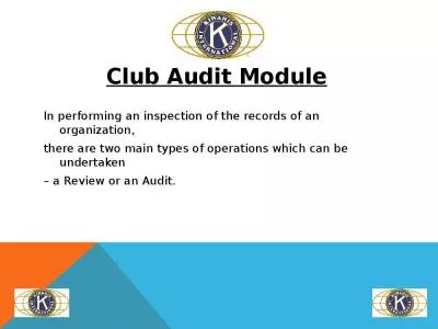 Club Audit Module