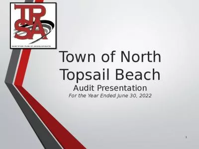 Town of North Topsail Beach Audit Presentation For the Year Ended June 30, 2022