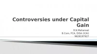 Controversies under Capital Gain