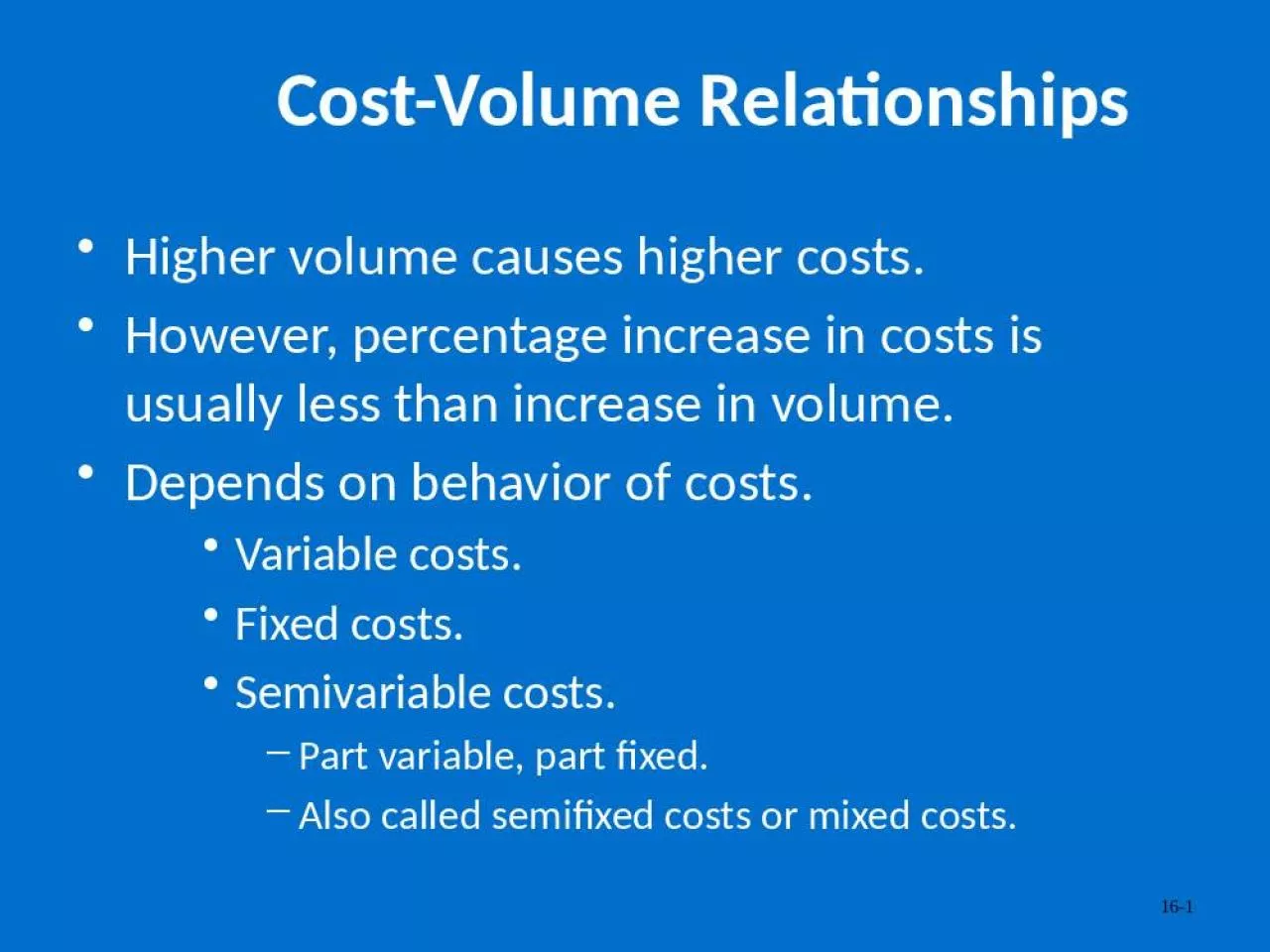 PPT-Cost-Volume Relationships