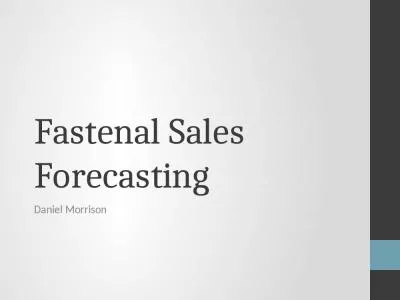 Fastenal Sales Forecasting