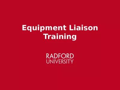 Equipment Liaison Training