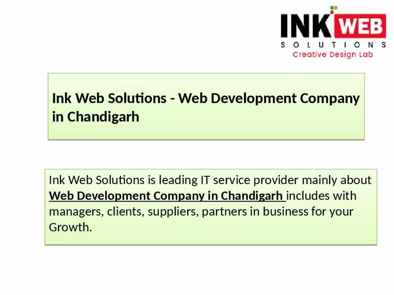 PPT-Ink Web Solution Web Development Company