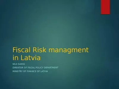 Fiscal Risk managment in Latvia