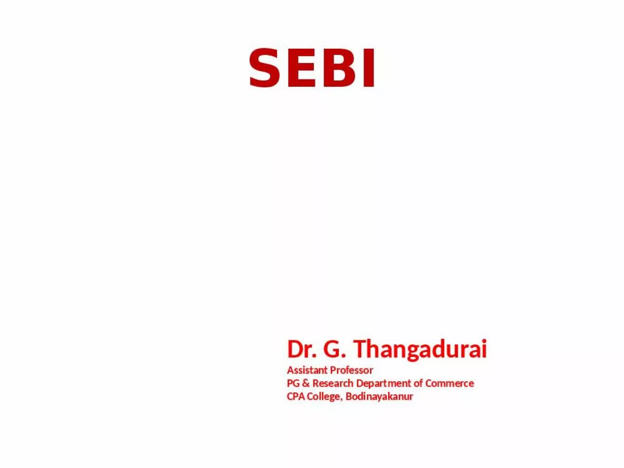 PPT-SEBI