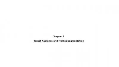 Chapter 5 Target Audience and Market Segmentation