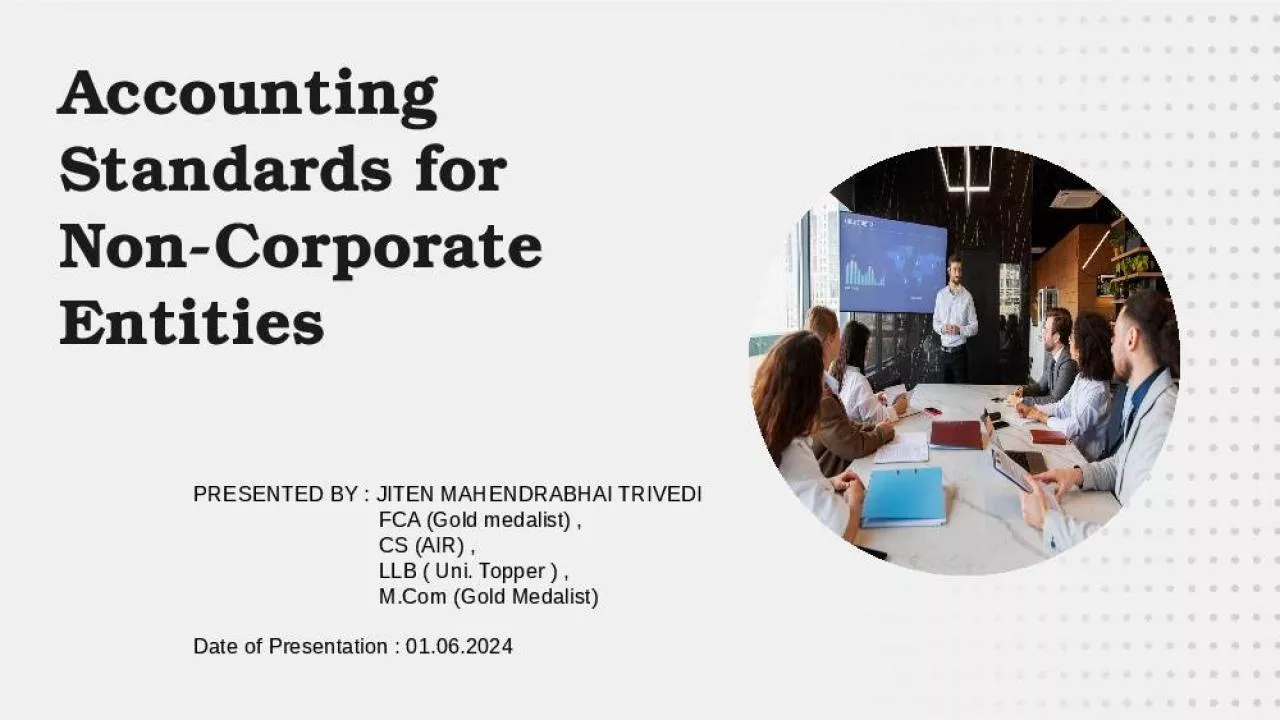 PPT-Accounting Standards for Non-Corporate Entities